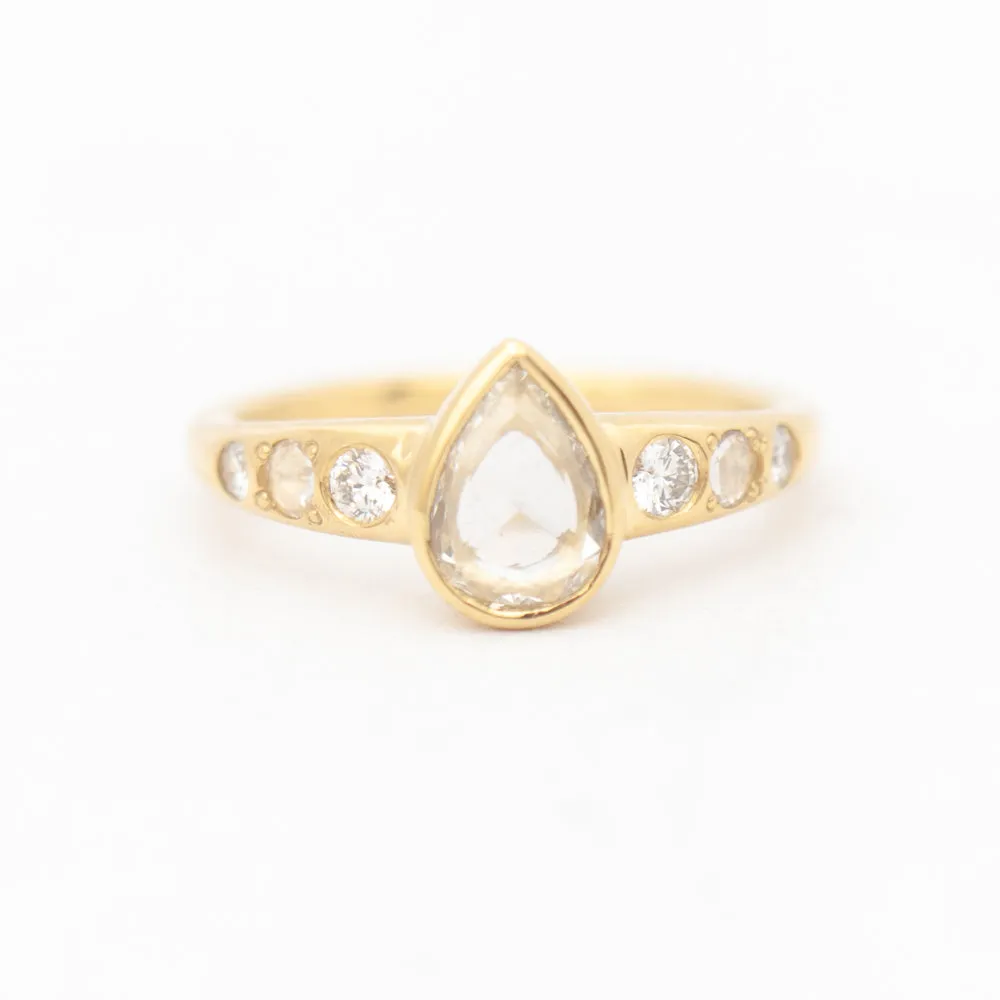 0.49 ct Rose-cut Pear Takara Ring