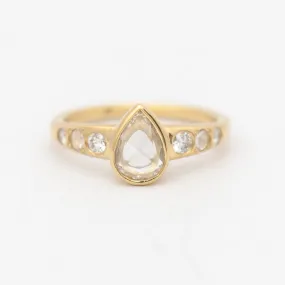 0.49 ct Rose-cut Pear Takara Ring