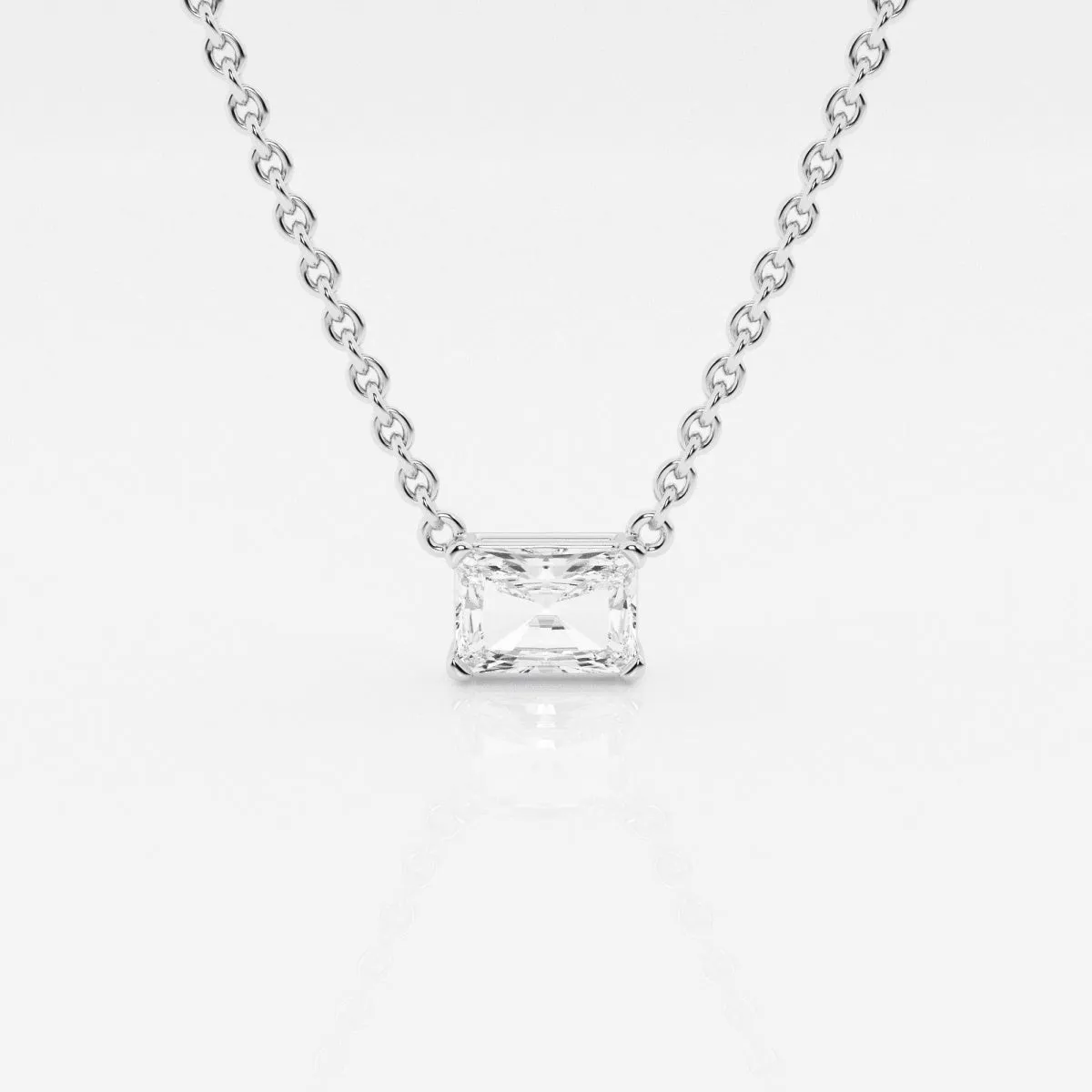 0.50 CT Radiant Moissanite Diamond Solitaire Necklace