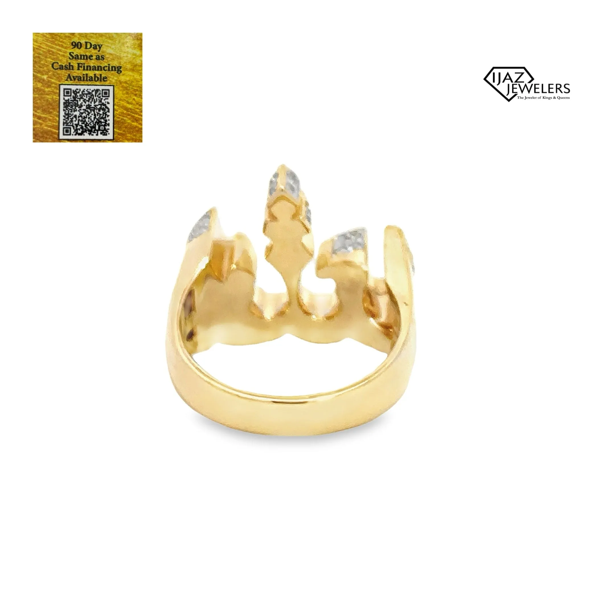 10K Gold 1.78 CTW Diamond ALLAH Ring