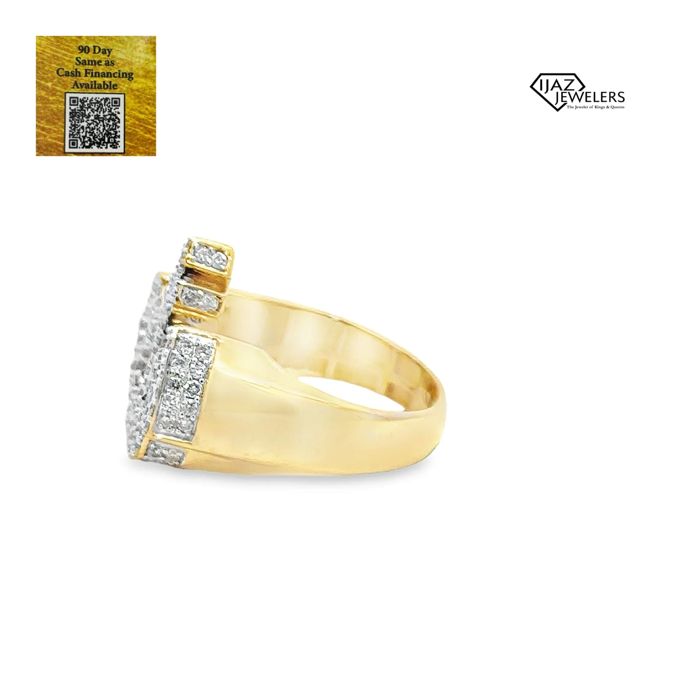 10K Gold 1.78 CTW Diamond ALLAH Ring