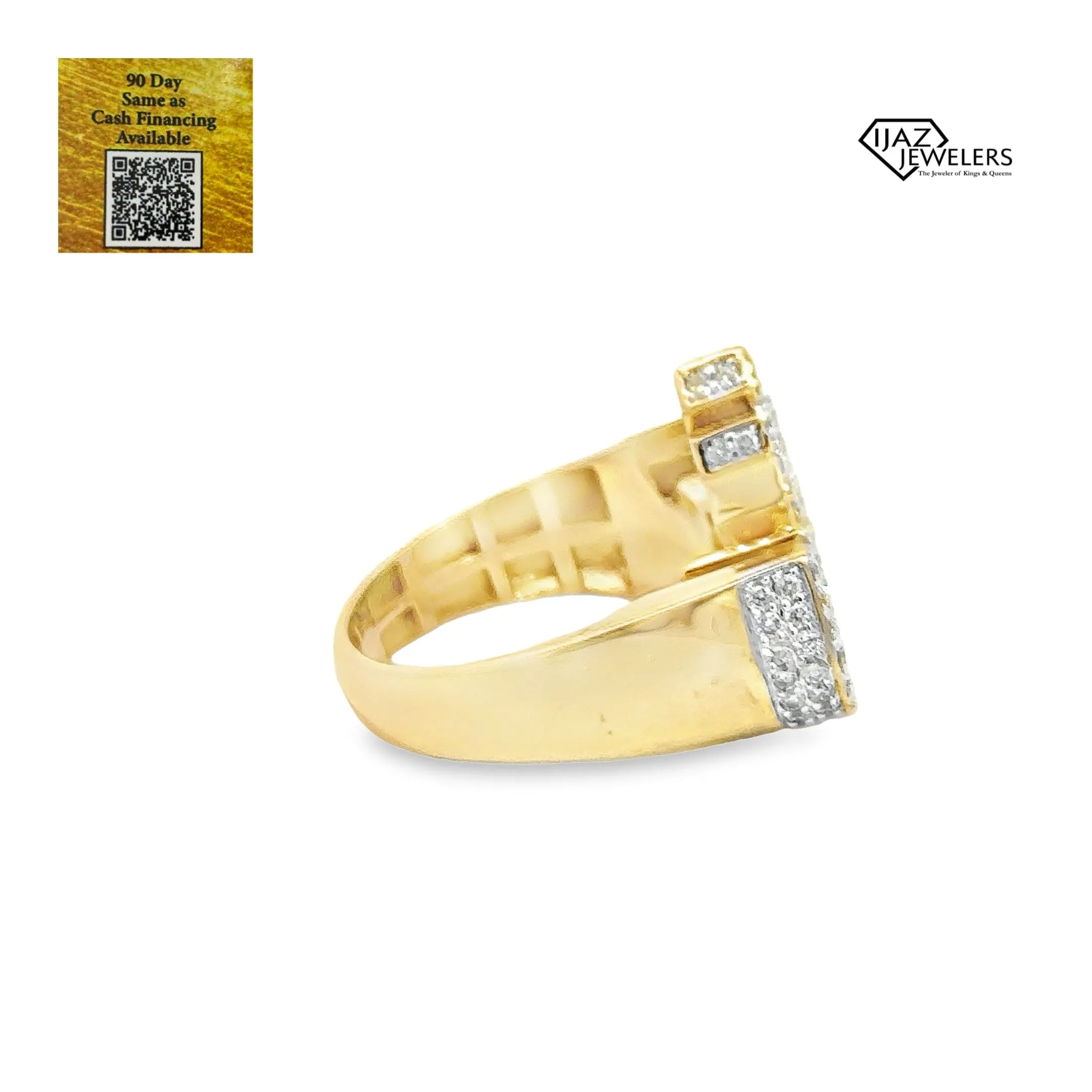 10K Gold 1.78 CTW Diamond ALLAH Ring