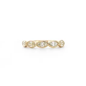 1.26ctw Marquise Bezel Diamond Band - Yellow Gold