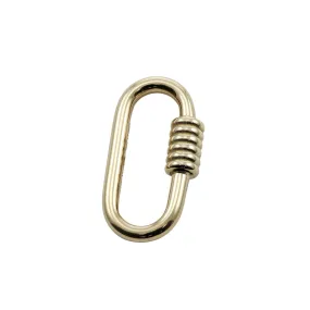 14K YELLOW GOLD OVAL SCREW BARREL CLASP