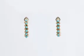 14k Yellow Gold Turquoise Earrings (3.07g.)