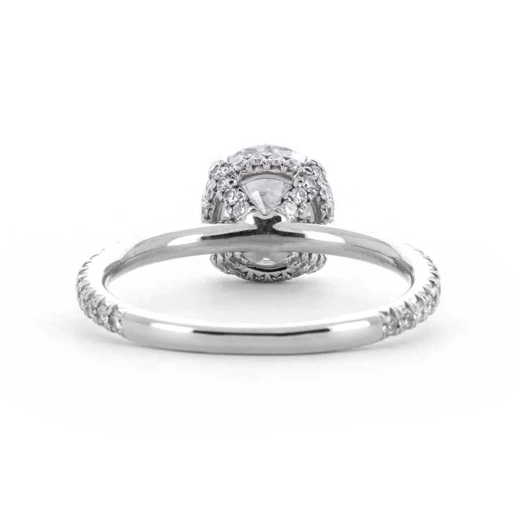 2.11ctw Round Diamond Engagement Ring - White Gold