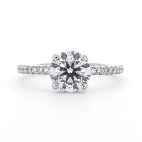 2.11ctw Round Diamond Engagement Ring - White Gold