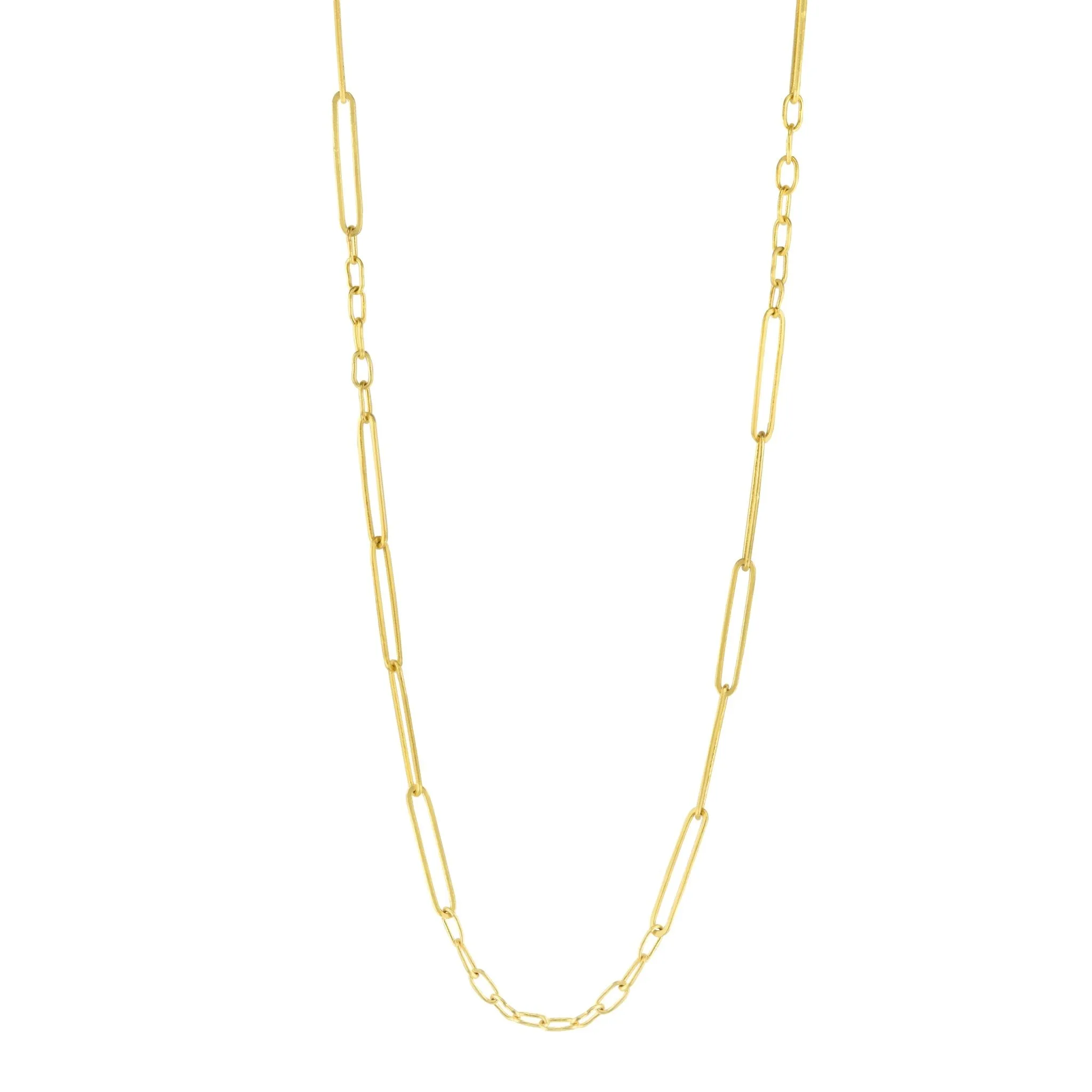 22K Gold Handmade Link Chain - 16.5 Length