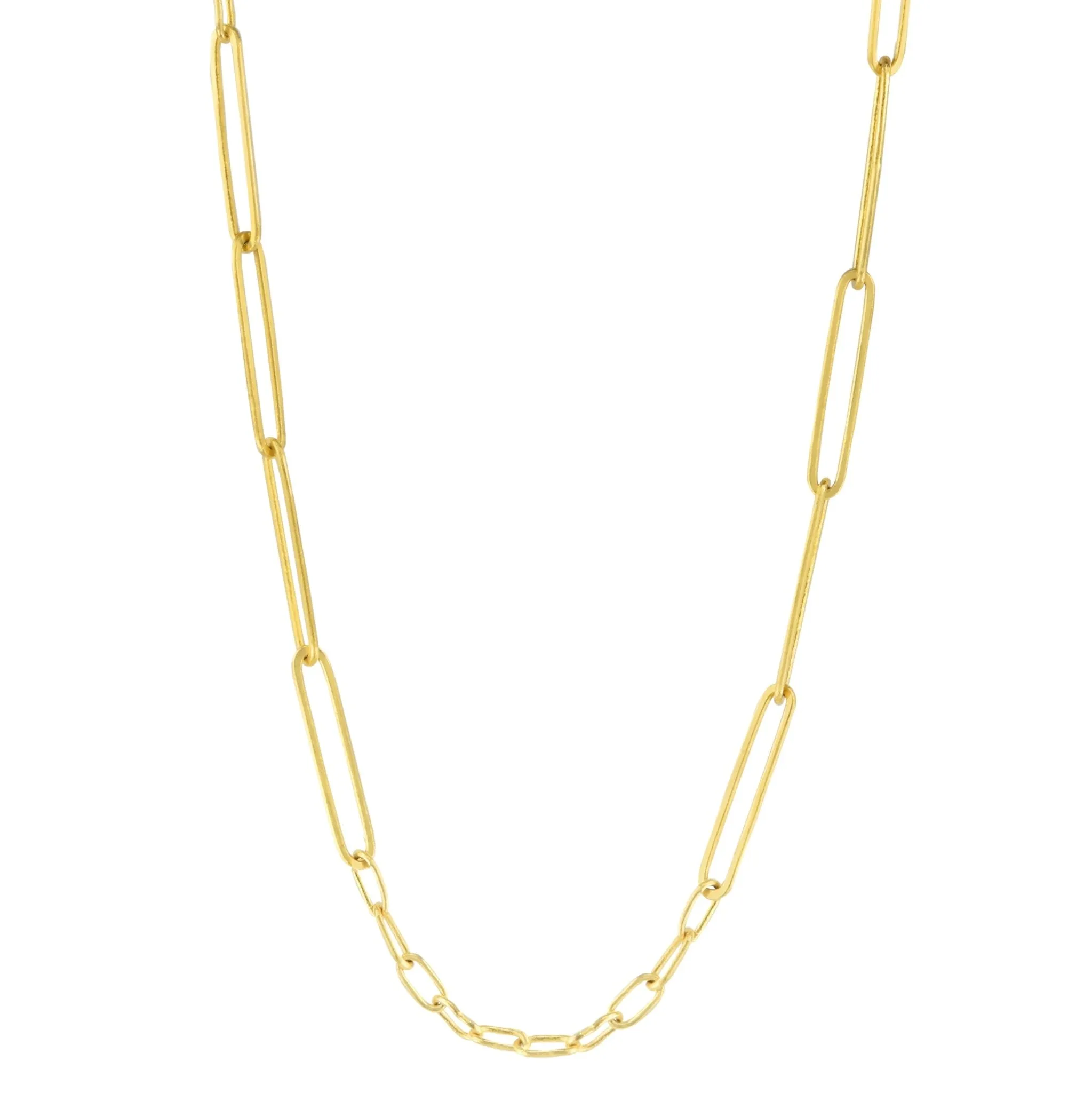 22K Gold Handmade Link Chain - 16.5 Length