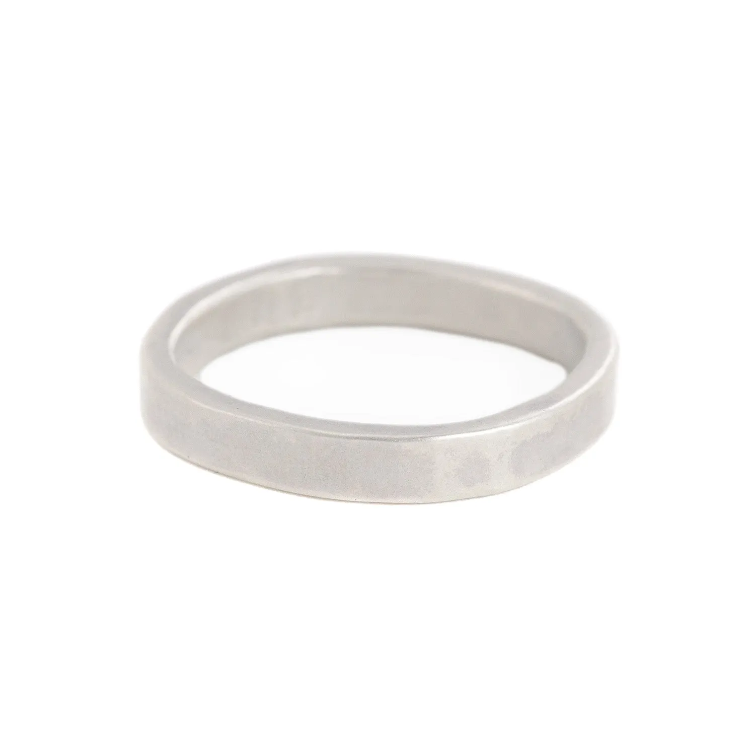 3mm Individual Round Silver Band with Diamond by Colleen Mauer Designs