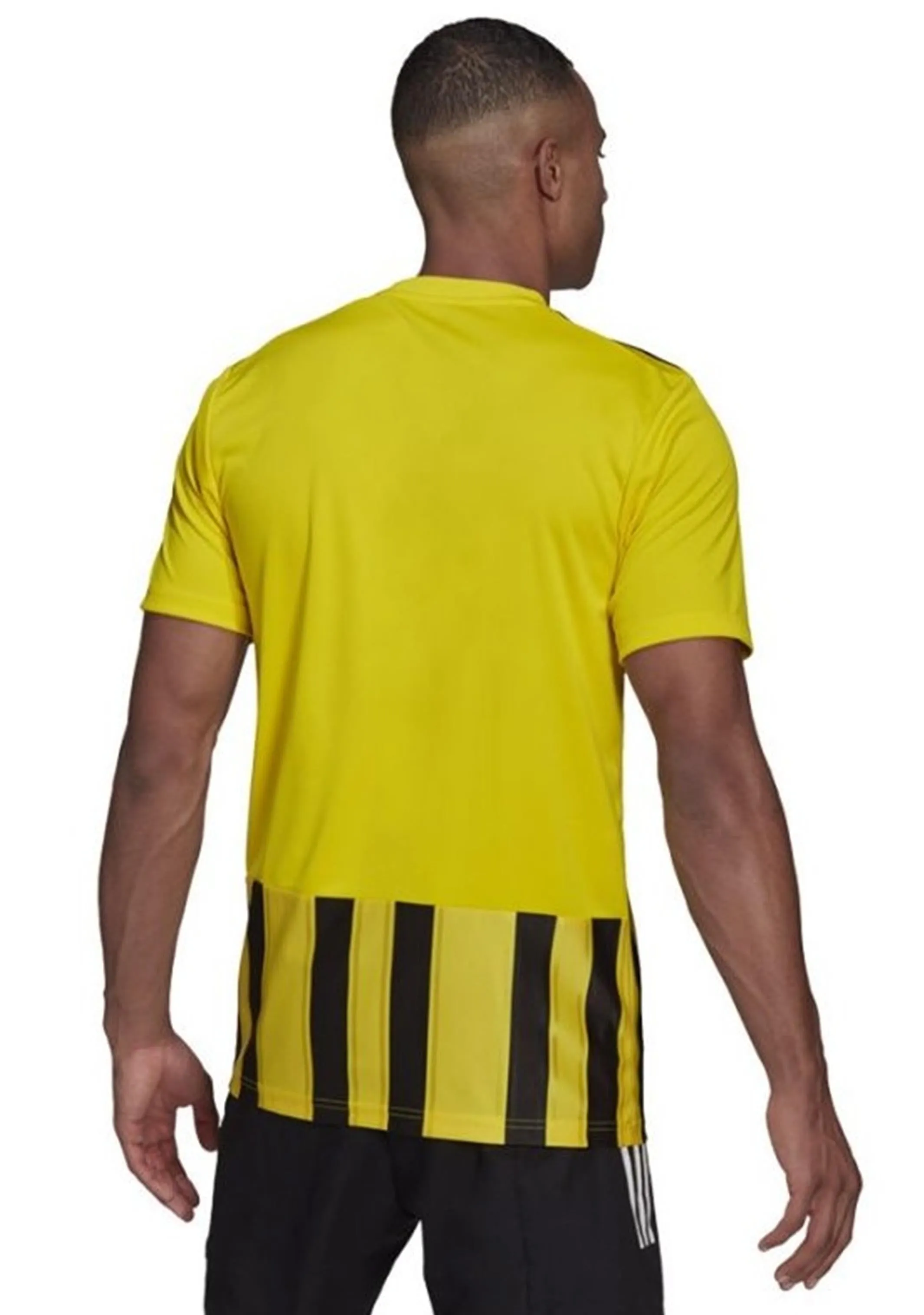 Adidas Mens Striped 21 Jersey Yellow/Black <br> GV1378