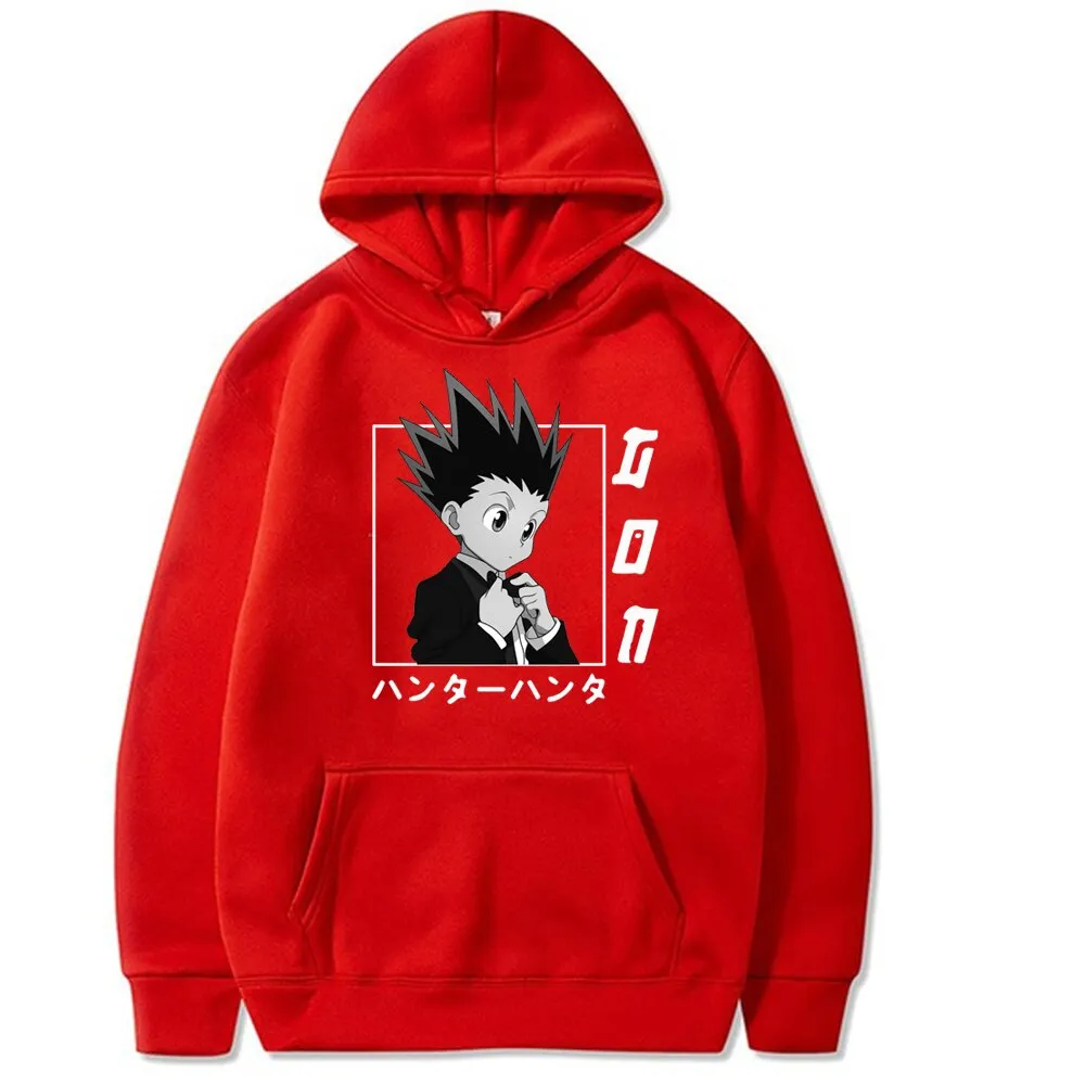 Aesthetic GON Hoodie  Hunter X Hunter Casual Japanese Anime Long Sleeves Loose With Pockets