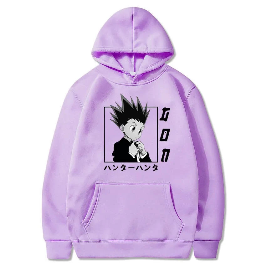 Aesthetic GON Hoodie  Hunter X Hunter Casual Japanese Anime Long Sleeves Loose With Pockets