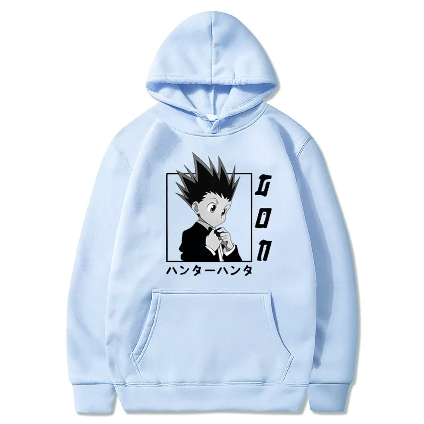 Aesthetic GON Hoodie  Hunter X Hunter Casual Japanese Anime Long Sleeves Loose With Pockets