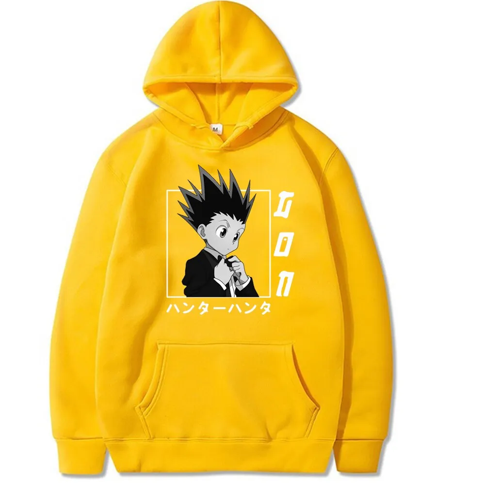 Aesthetic GON Hoodie  Hunter X Hunter Casual Japanese Anime Long Sleeves Loose With Pockets