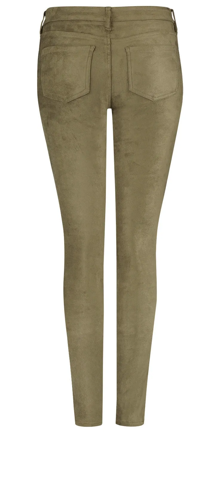 Ami Skinny Jeans Groen Faux Suède | Moss