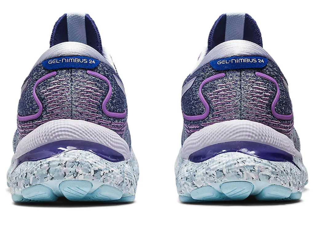 ASICS Women's GEL-NIMBUS 24 (Twilight Blue/White)