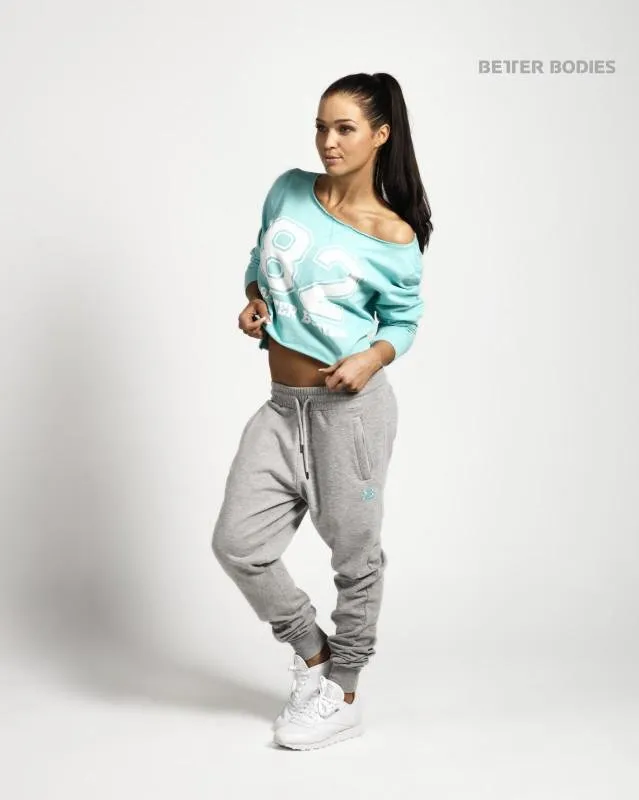 Better Bodies Cropped Sweater - Light Aqua