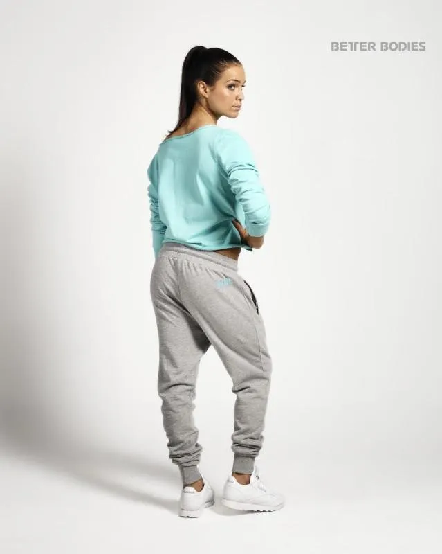 Better Bodies Cropped Sweater - Light Aqua