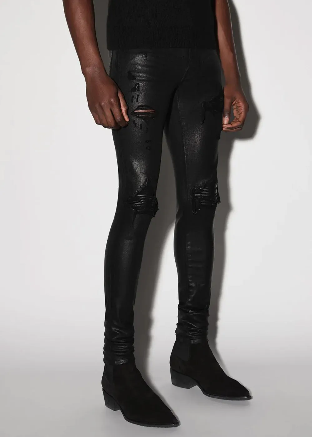 Black Coated MX1 Jeans