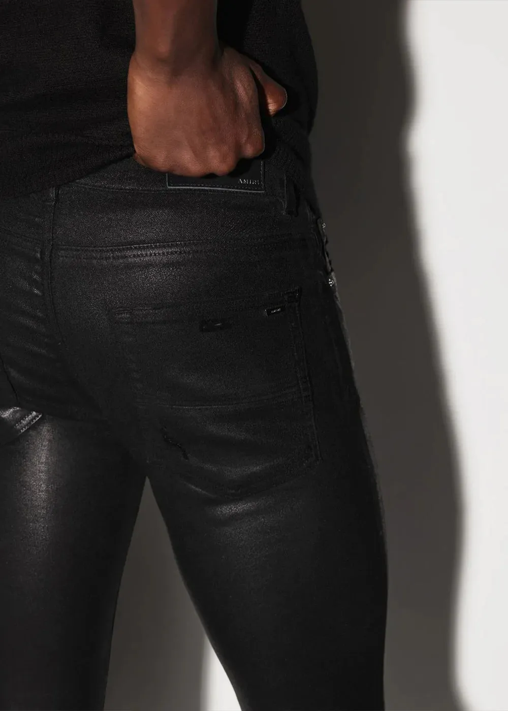 Black Coated MX1 Jeans