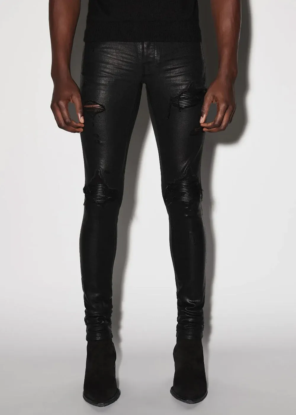 Black Coated MX1 Jeans