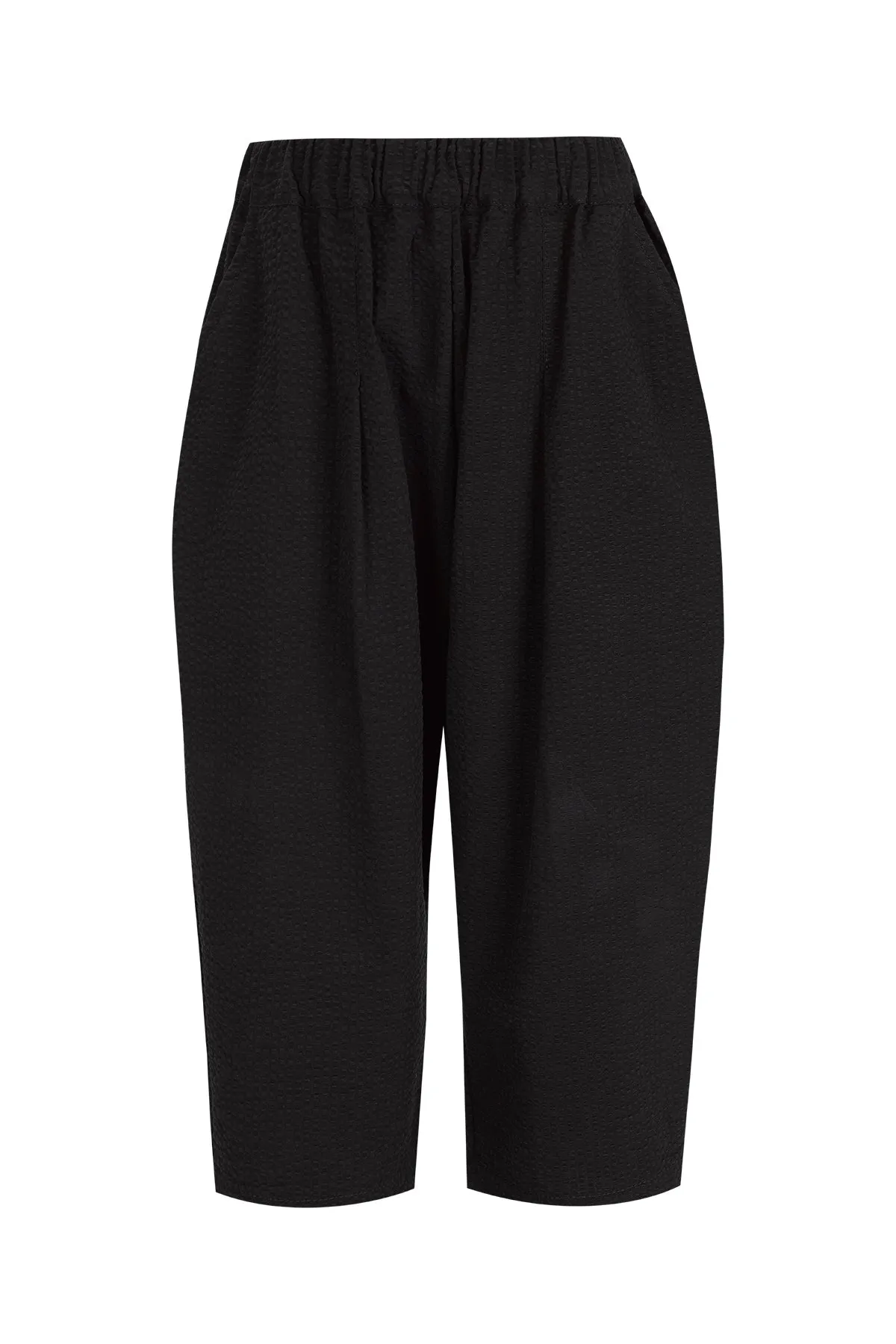 BLACK COTTON LOOSE TROUSERS