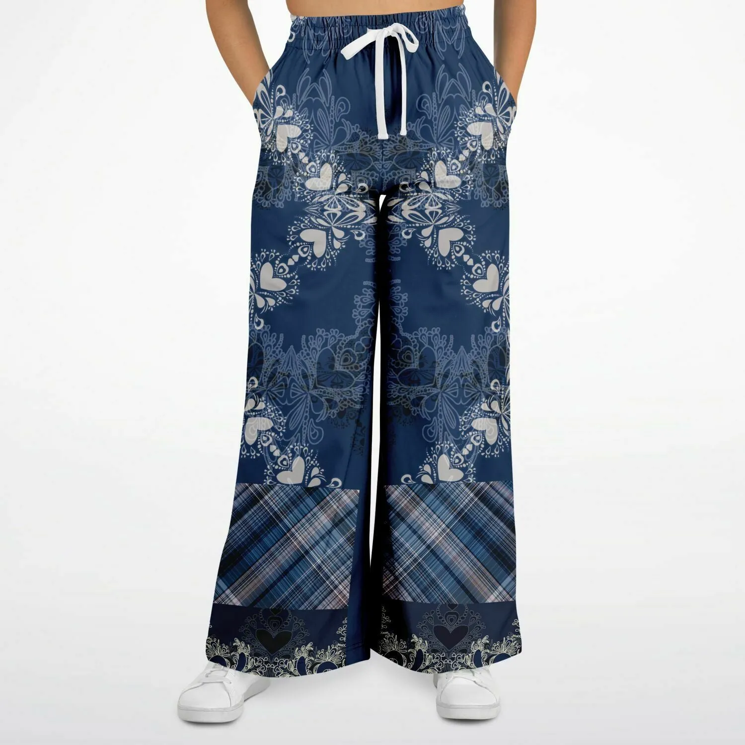 Blue Mystic Eco-Poly Stretchy Phat Bellbottoms