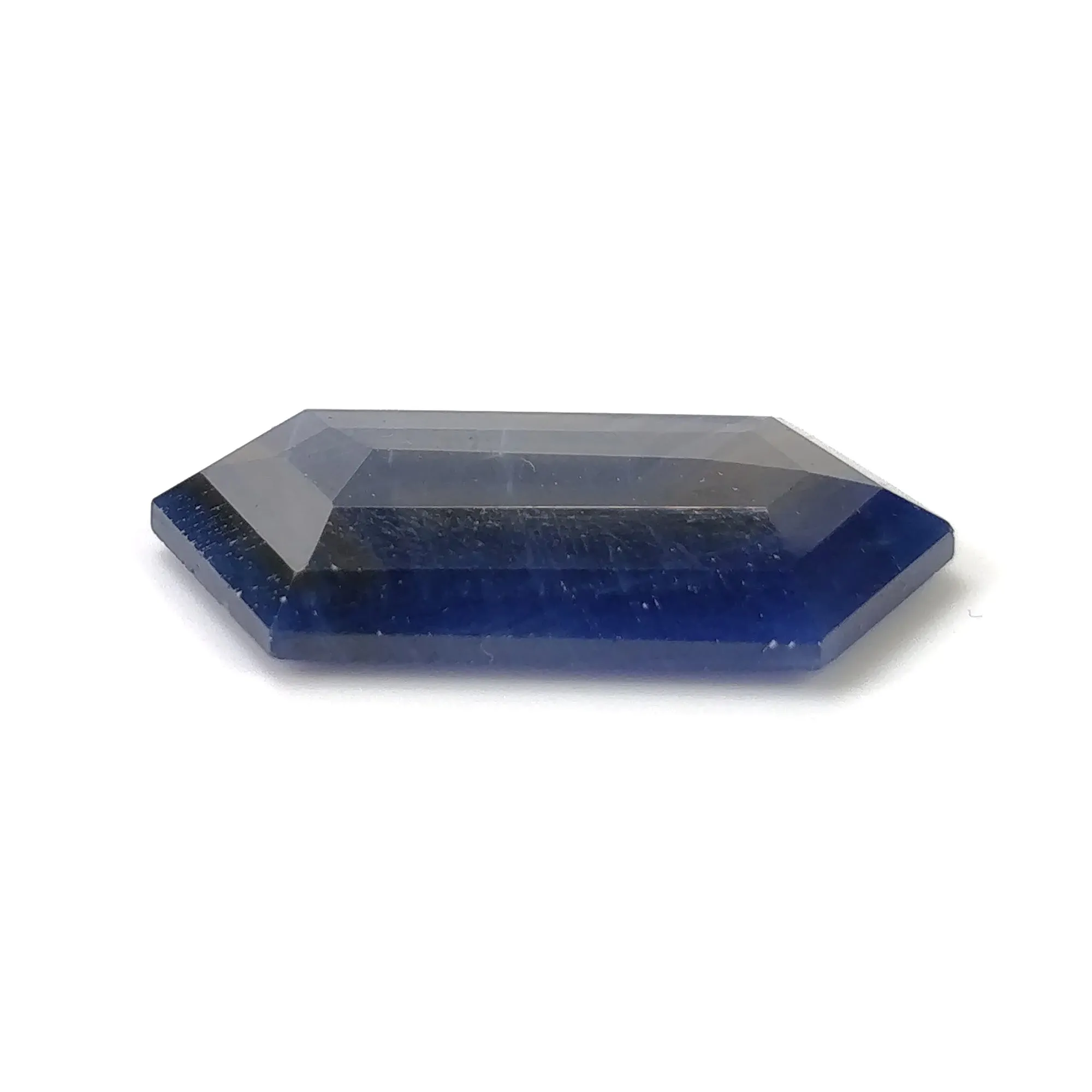 BLUE Silver SAPPHIRE Gemstone Normal Cut : 26.70cts Natural Untreated Unheated Sapphire Hexagon Shape 30*18mm (With Video)