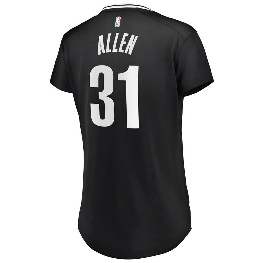 Brooklyn Nets Jarrett Allen Fanatics Branded Fast Break Player Icon Jersey Womens - Black | Ireland Z0888D9