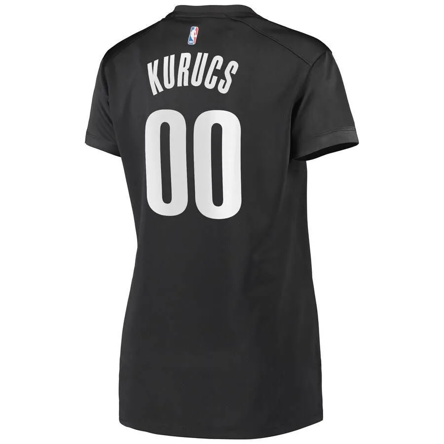 Brooklyn Nets Rodions Kurucs Fanatics Branded Fast Break Player Statement Jersey Womens - Dark Grey | Ireland P8492Z5