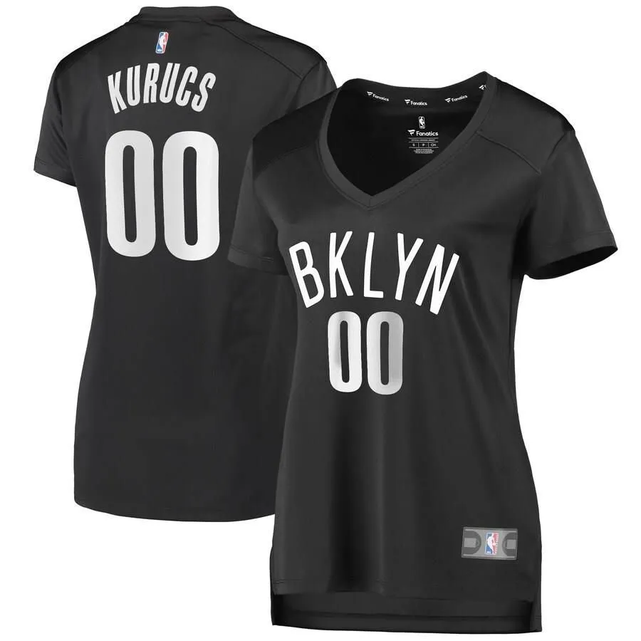 Brooklyn Nets Rodions Kurucs Fanatics Branded Fast Break Player Statement Jersey Womens - Dark Grey | Ireland P8492Z5