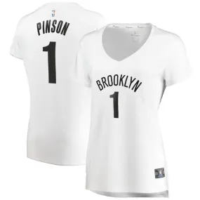 Brooklyn Nets Theo Pinson Fanatics Branded Fast Break Player Association Jersey Womens - White | Ireland J6346Y7