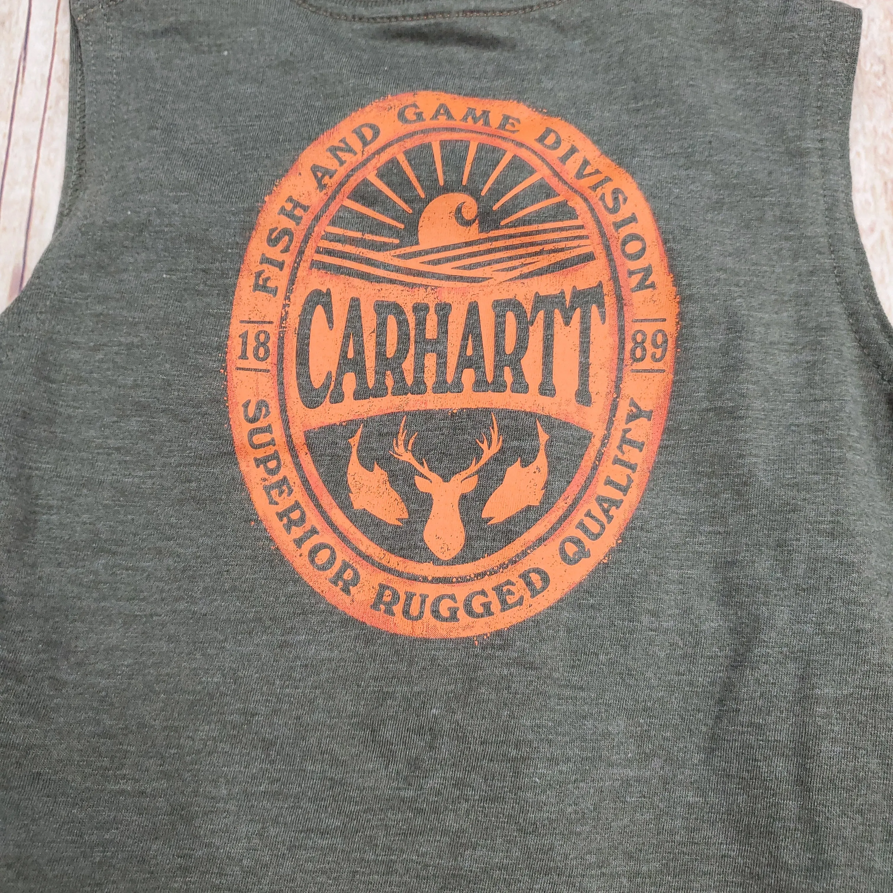 Carhartt Fish & Game Olive Green Tank