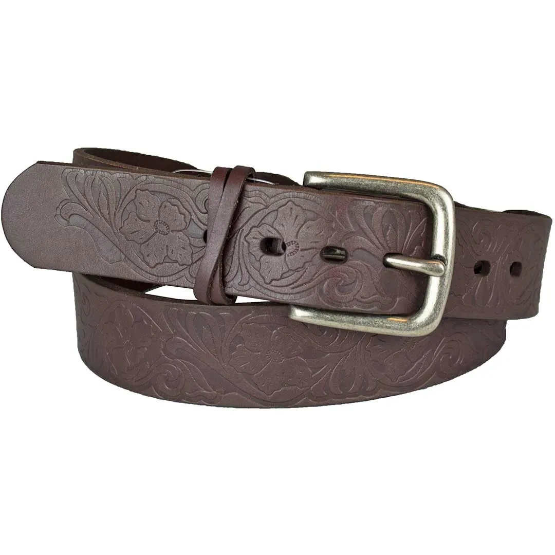 Catchfly Women's Braided Accent Leather Belt