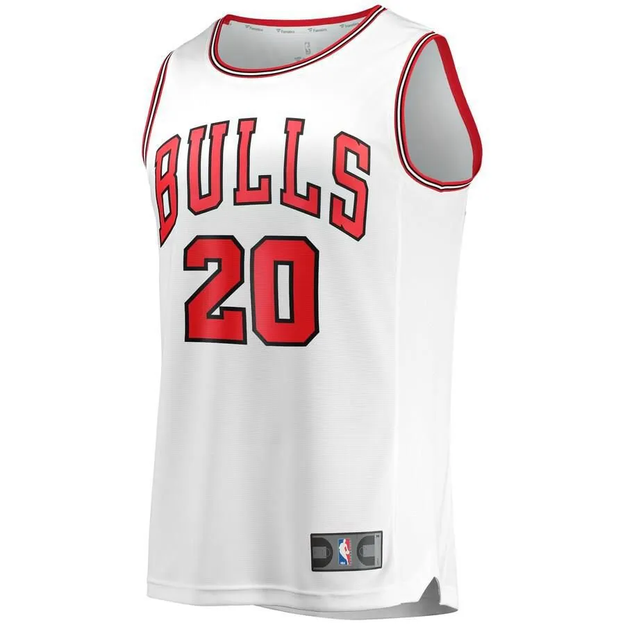 Chicago Bulls Adam Mokoka Fanatics Branded Fast Break Player Association Jersey Kids - White | Ireland M6437J5