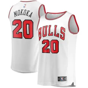 Chicago Bulls Adam Mokoka Fanatics Branded Fast Break Player Association Jersey Kids - White | Ireland M6437J5