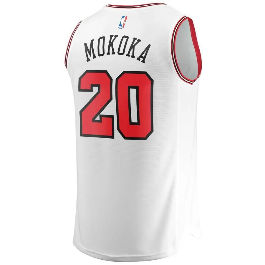 Chicago Bulls Adam Mokoka Fanatics Branded Fast Break Player Association Jersey Kids - White | Ireland M6437J5