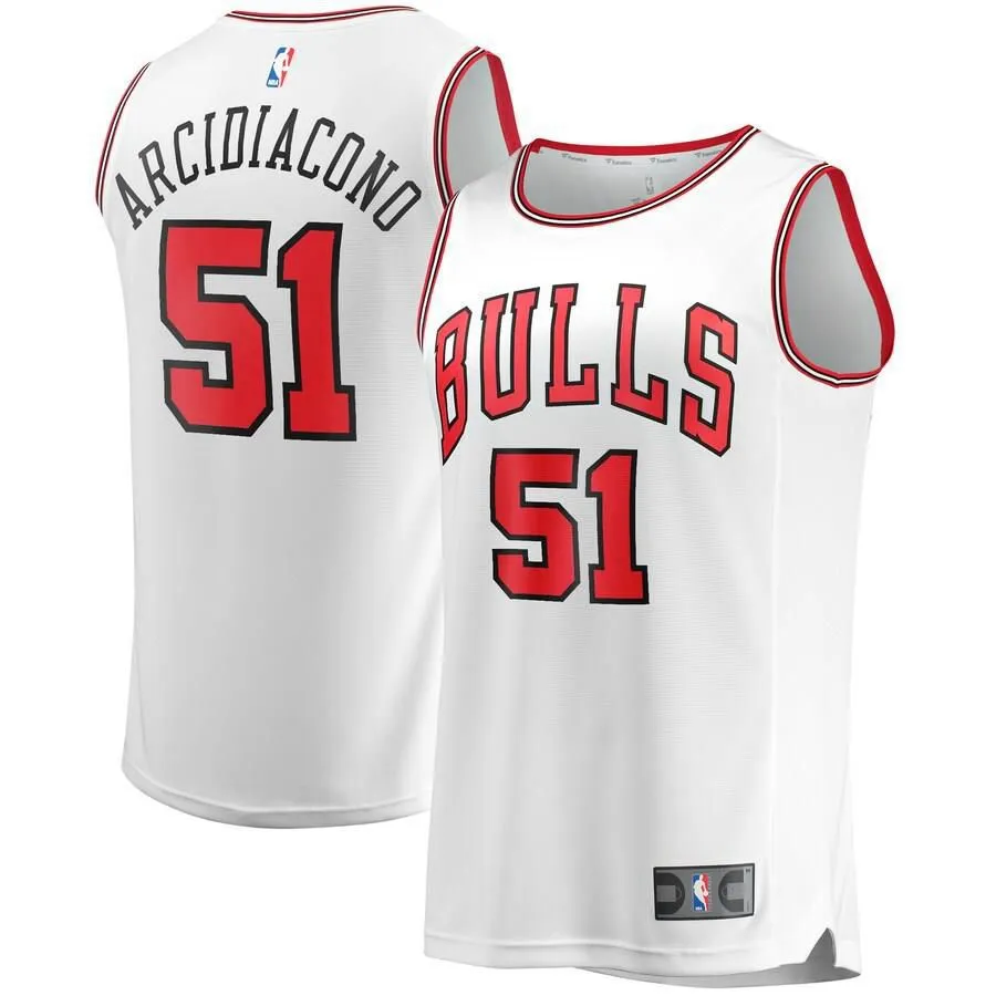 Chicago Bulls Ryan Arcidiacono Fanatics Branded Fast Break Player Team Association Jersey Kids - White | Ireland Y8687R5