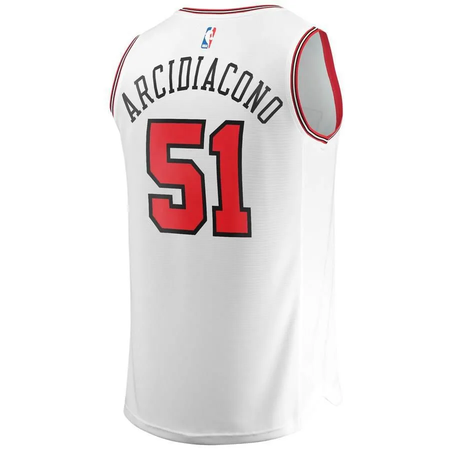 Chicago Bulls Ryan Arcidiacono Fanatics Branded Fast Break Player Team Association Jersey Kids - White | Ireland Y8687R5