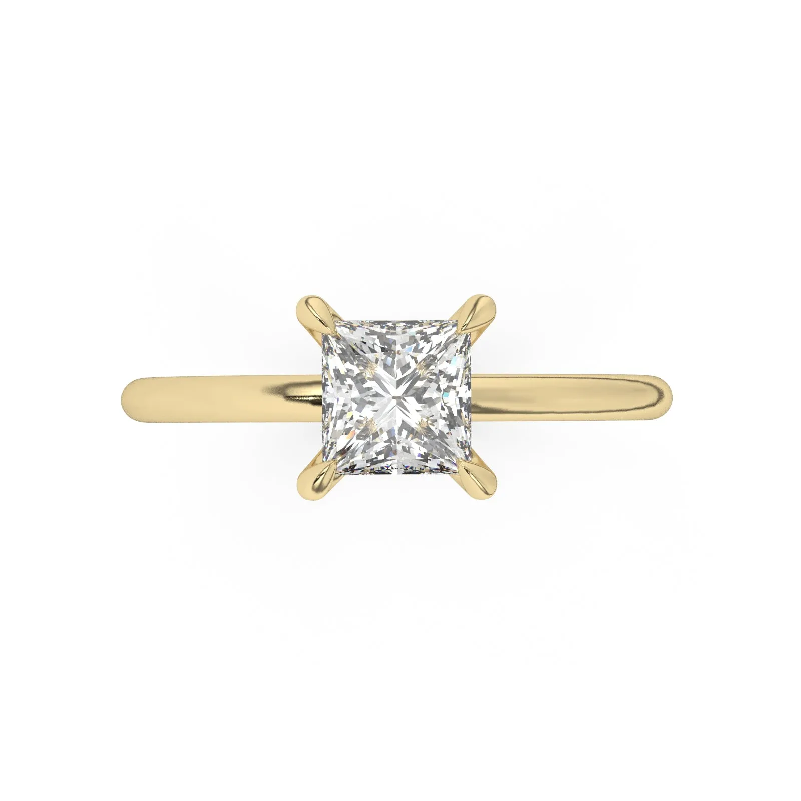 Classic Princess Cut Solitaire Engagement Ring