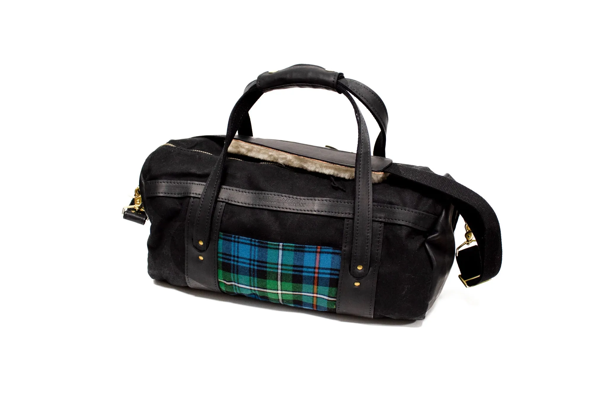 Club Duffel Bag- Mackenzie OC Tartan with Black Leather