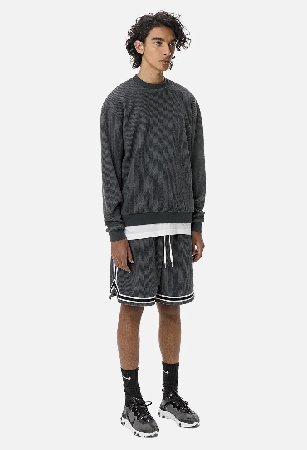 Corduroy Basketball Shorts / Charcoal