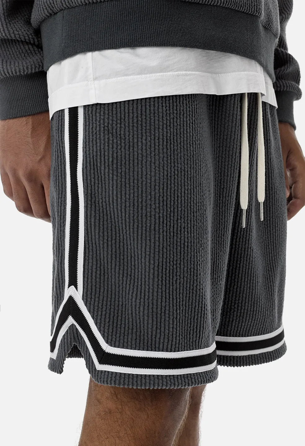 Corduroy Basketball Shorts / Charcoal