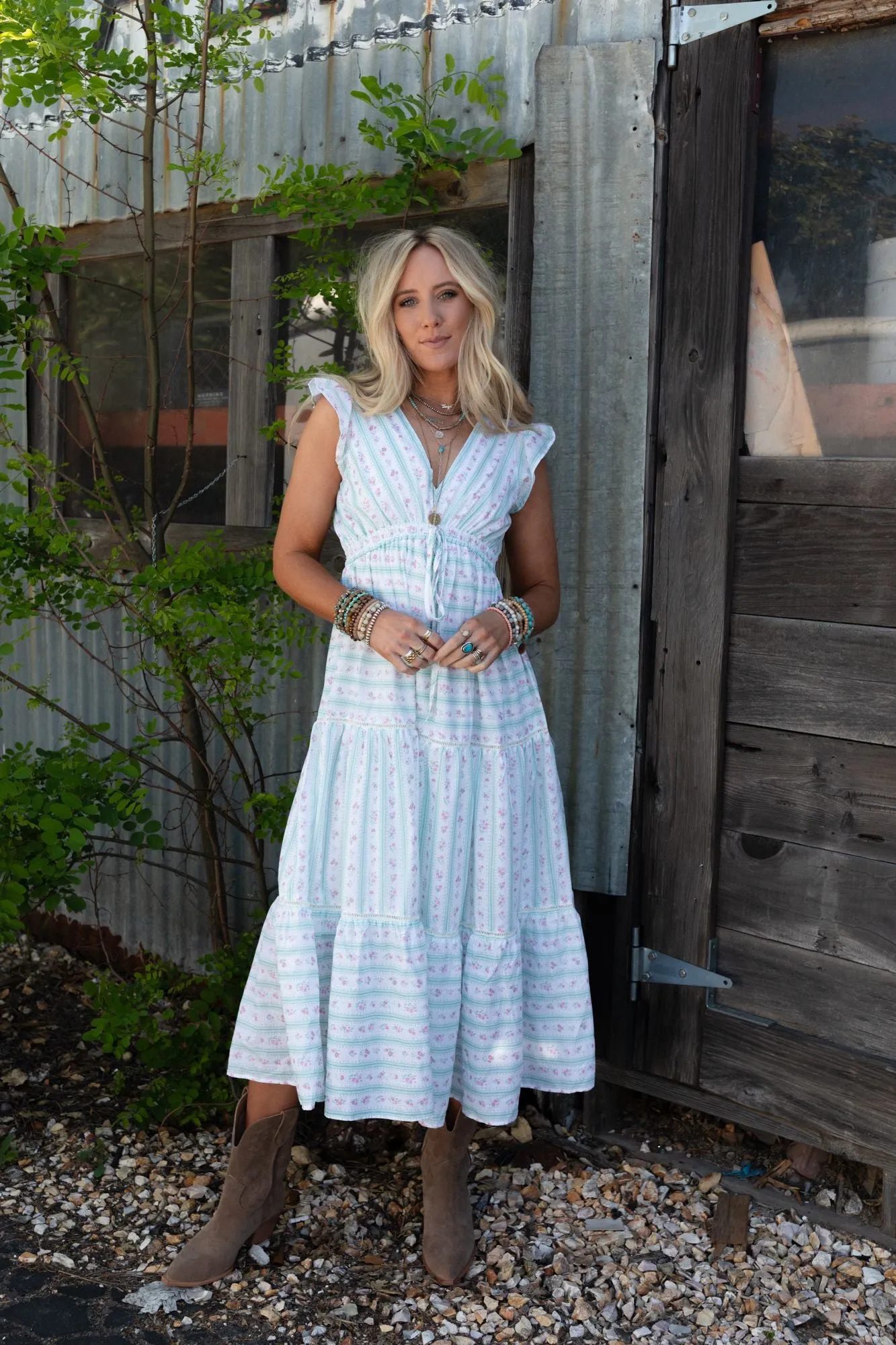 Country Darling Dress - Green