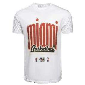 Court Culture Classic Miami Basketball Unisex White Tee