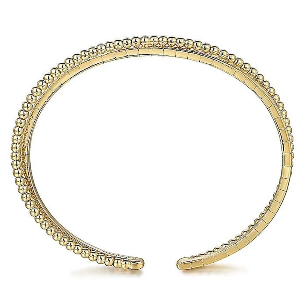 Criss-Cross Bujukan Bangle, 6.25" - Yellow Gold