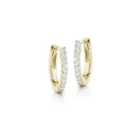 Dana Rebecca Designs -DRD - Huggie Earrings with Diamonds, Yellow Gold