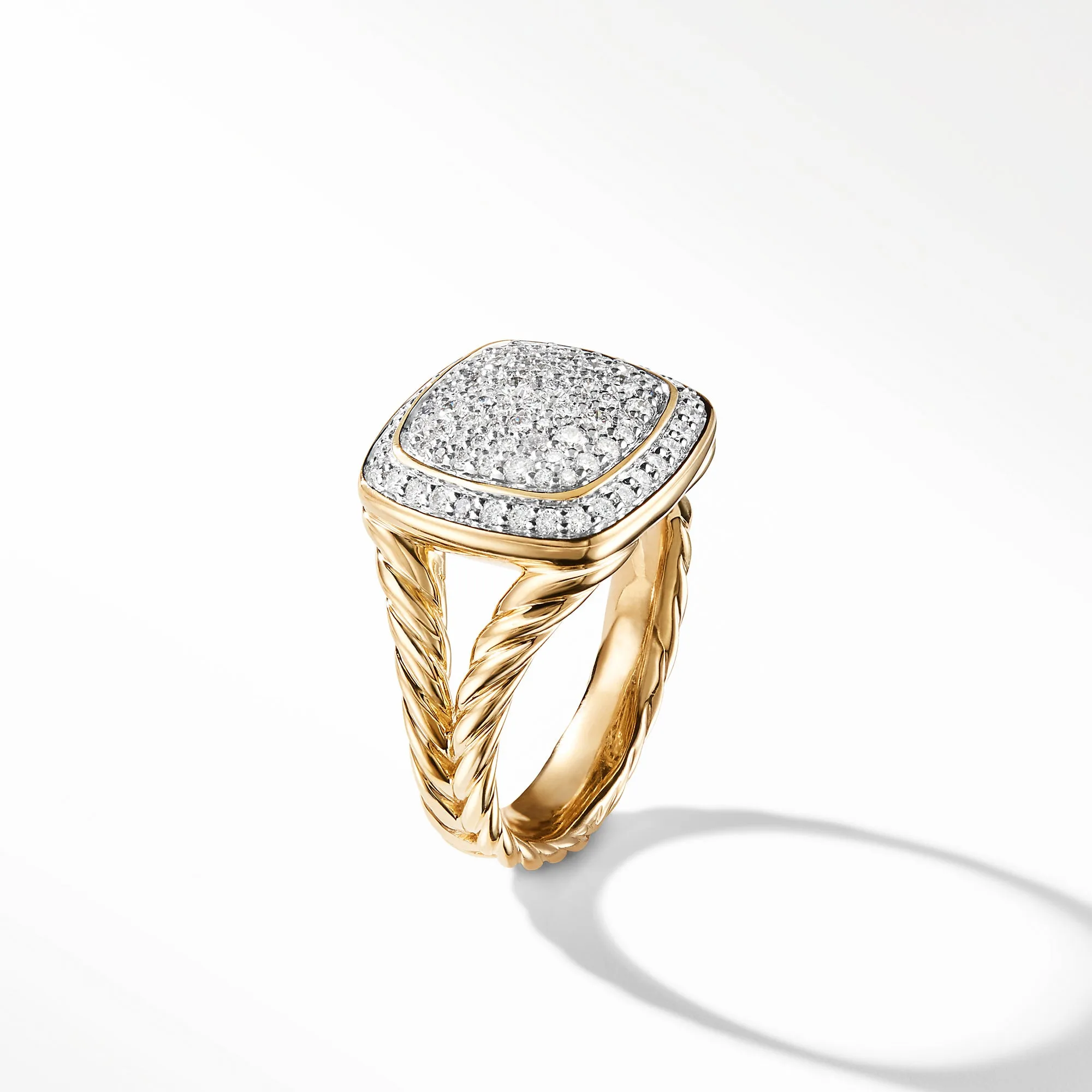 David Yurman Albion 11MM Ring with Diamonds in 18K Gold