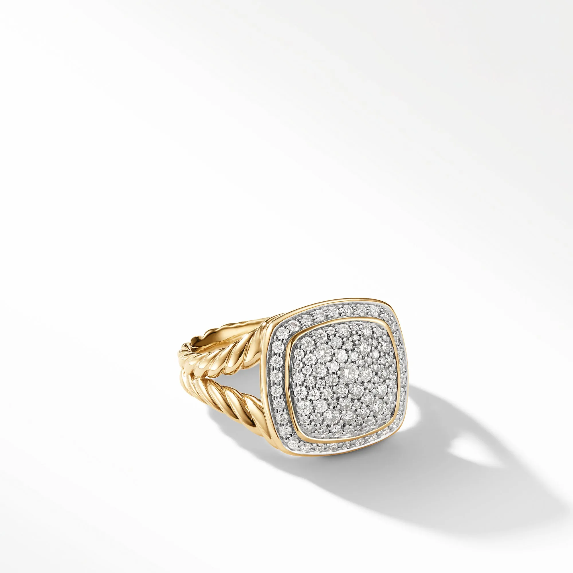 David Yurman Albion 11MM Ring with Diamonds in 18K Gold